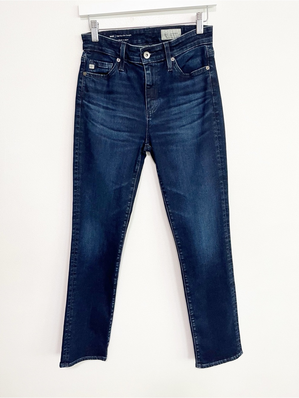 BOGO! AG Jeans Mari High Rise Slim Straight Jeans Dark Wash Size 26 - Picture 4 of 10